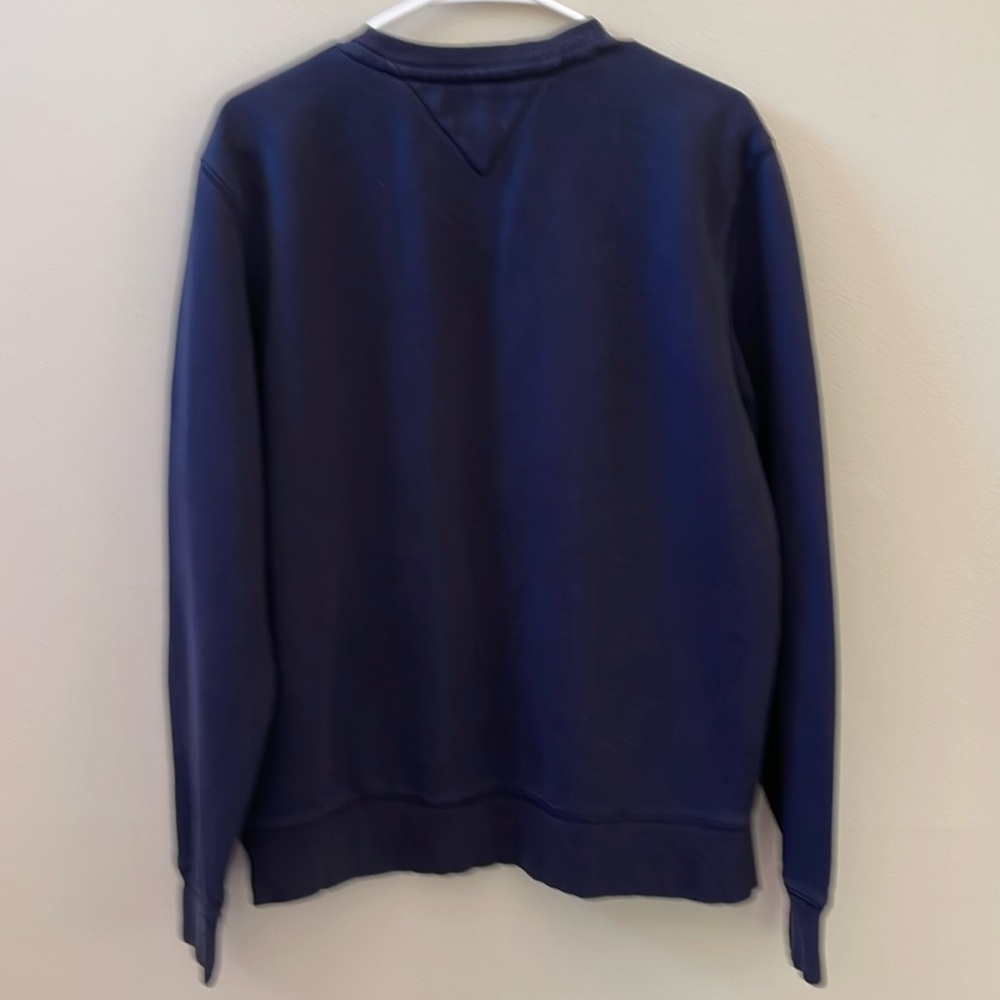 Tommy Hilfiger Navy Blue Cotton Crewneck Long Sleeve Sweatshirt Sz L - Picture 4 of 5